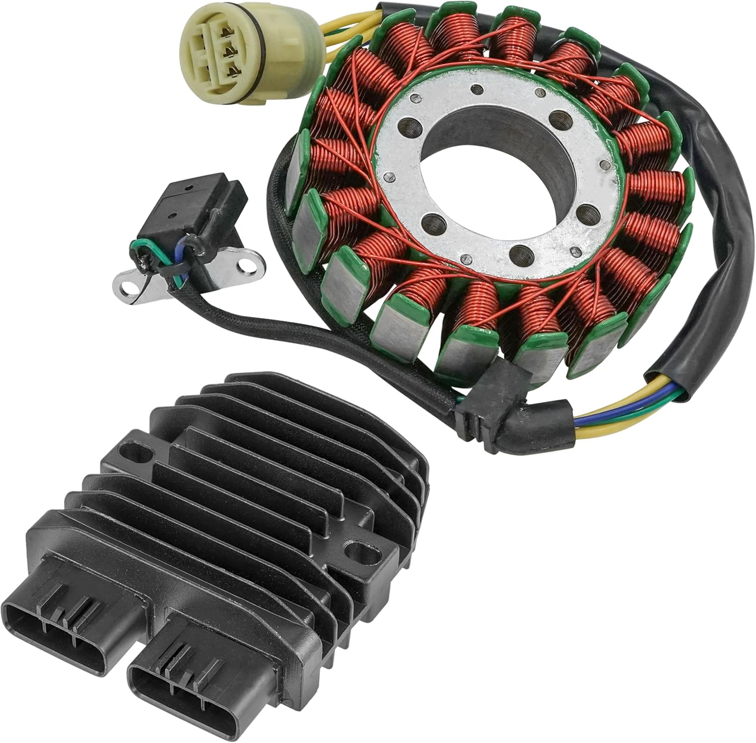 Caltric Stator and Regulator Rectifier Compatible With Honda Trx420 Fa Fpa Rancher 420 4X4 2009-2014