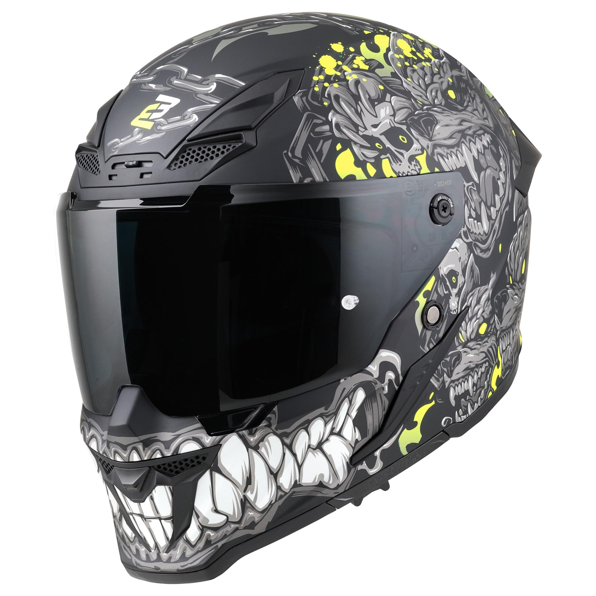 Bogotto Blade Gatekeeper Casque, noir gris jaune, XS
