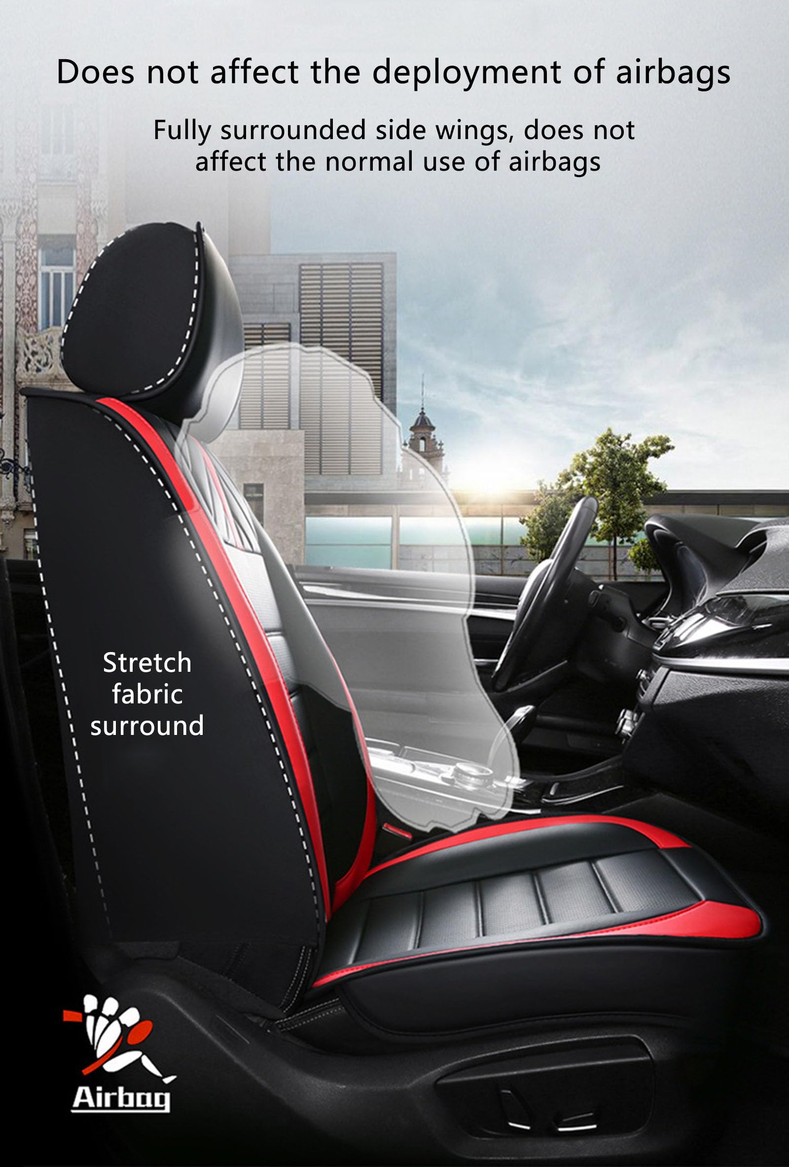 Carseat Sitzschutz, Autositzbezüge Full Set, Auto Seat Covers Vordersitze und Rücken, wasserdichte Autositzabdeckung, Auto Kissen Fit für die meisten Autos,Blau