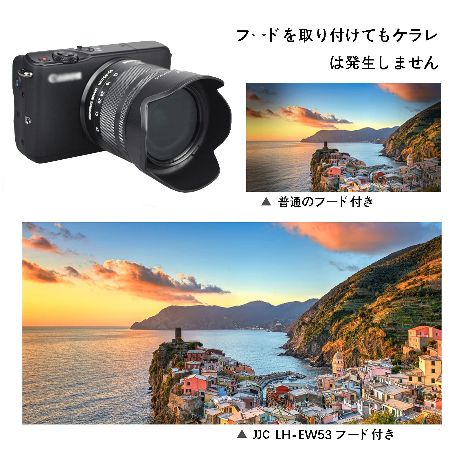Amazon | JJC EW-53 可逆式 レンズフード 花形 Canon RF-S 18-45mm F4 Amazon | JJC EW-53 可逆式 レンズフード 花形 Canon RF-S 18-45mm F4