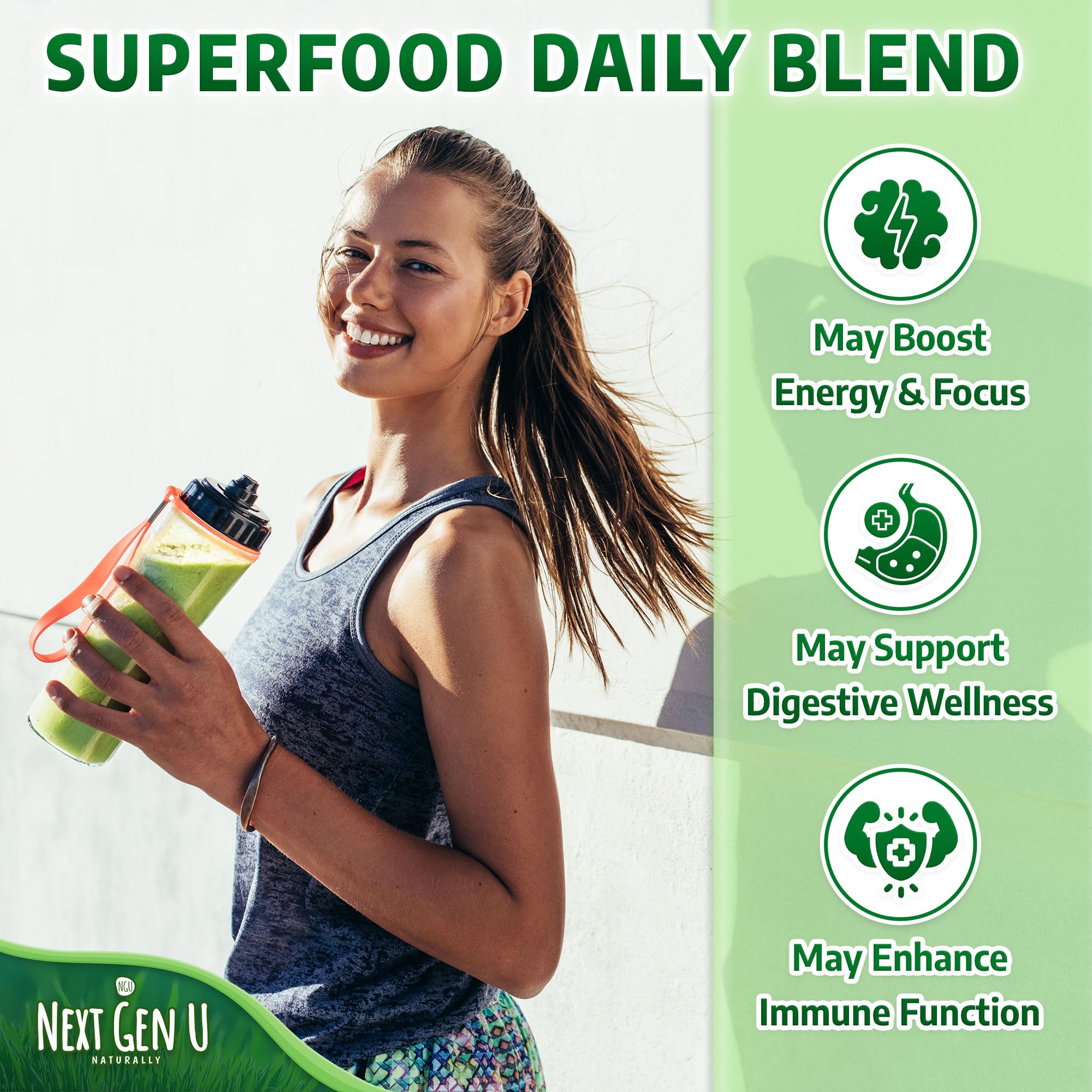 Super Greens Powder 300g, Immune Support, Food Supplement, Superfood Greens — Amazon image 2