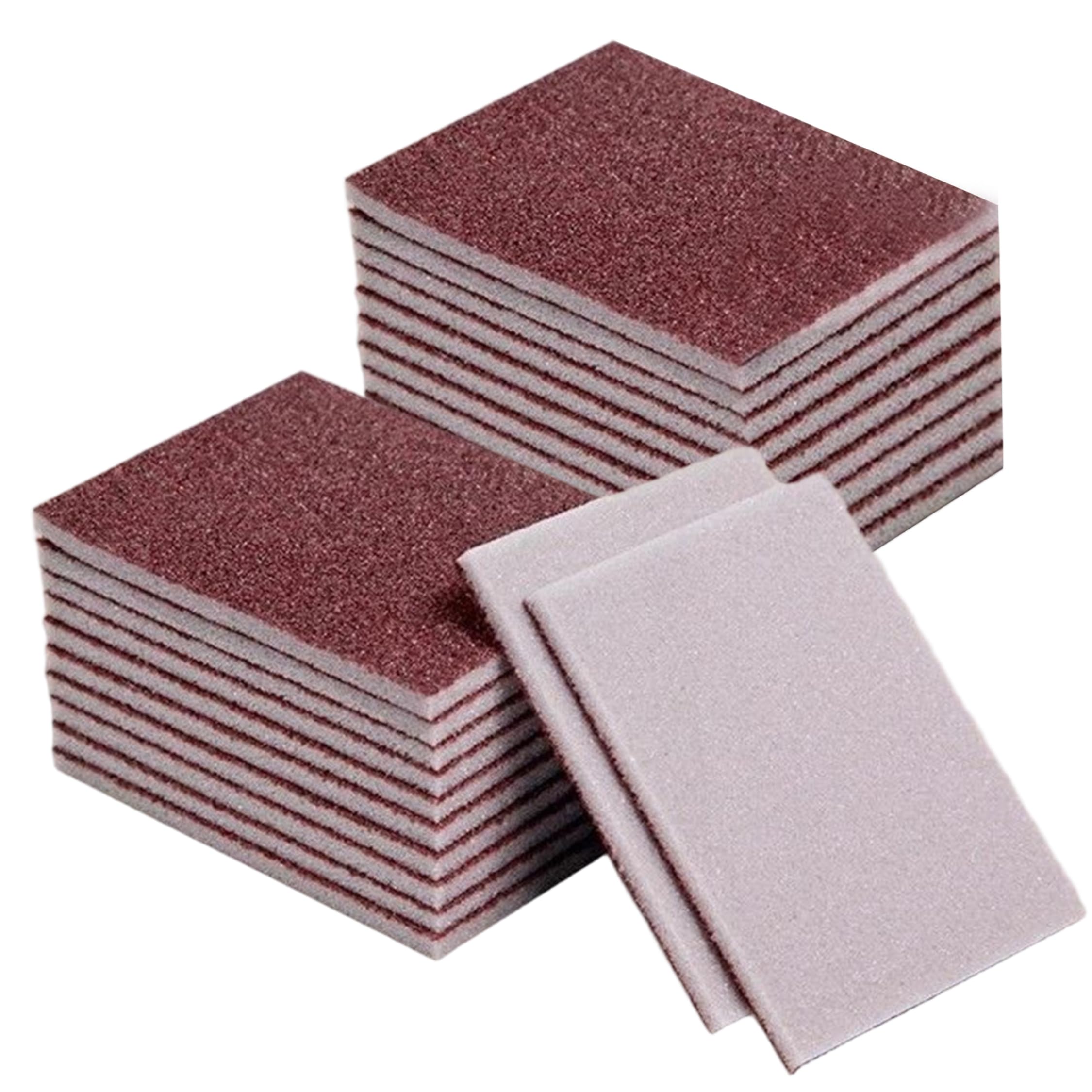 Ginwrek Cleaning Sponge, 20pcs Pot Scrubber Cleaning Sponges, Diamond Sand Infused Kitchen Sponges For Rust & Stubborn Stain Removal