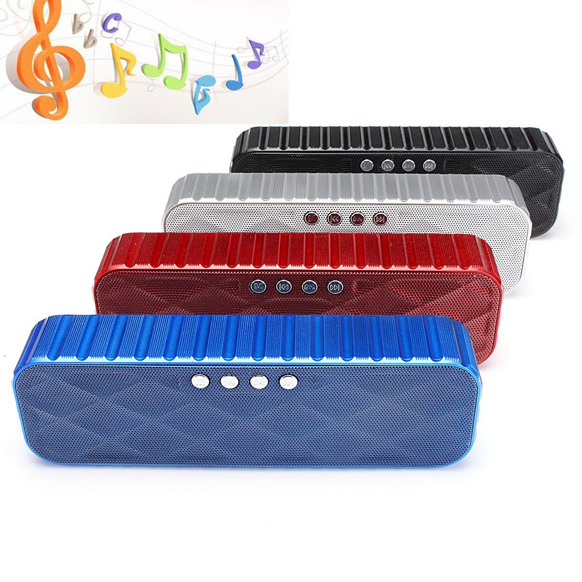 M.Way Enceinte Bluetooth sans fil avec 10 heures de lecture, portée Bluetooth de 20 m et micro intégré, haut-parleur portable sans fil avec faible distorsion harmonique et son supérieur Noir