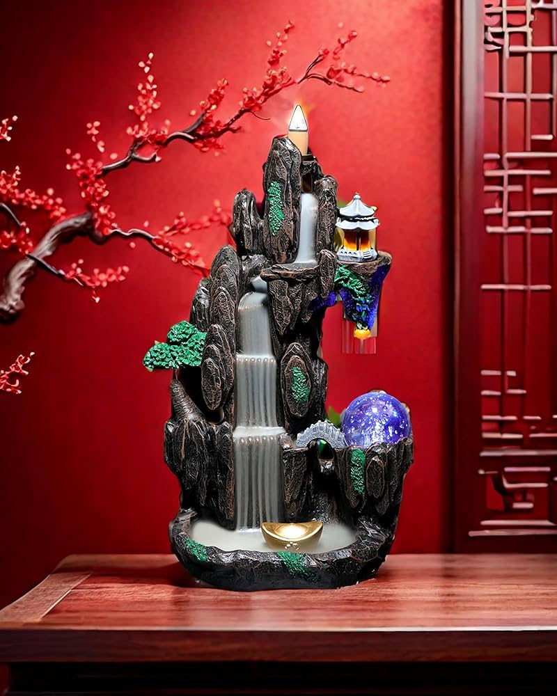 逆流香 香炉 お香 アロマ 癒し 下向き 流れる 滝　アロマ香 OGOODLE 香炉 パープルサンド逆流香炉 沈香炉 アロマセラピー