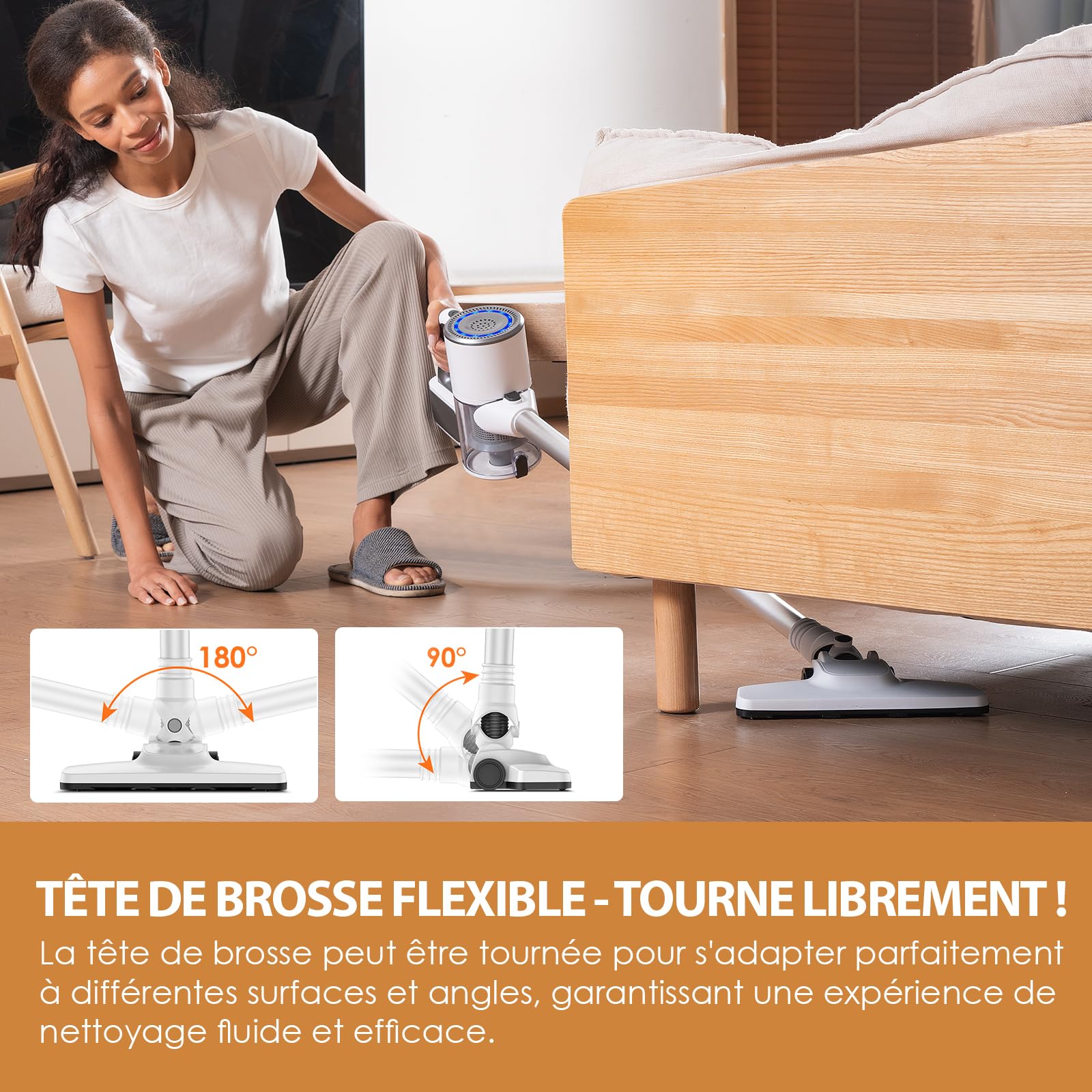 VersLife S6PRO Aspirateur Balai sans Fil, 30Kpa 30Min 4-en-1