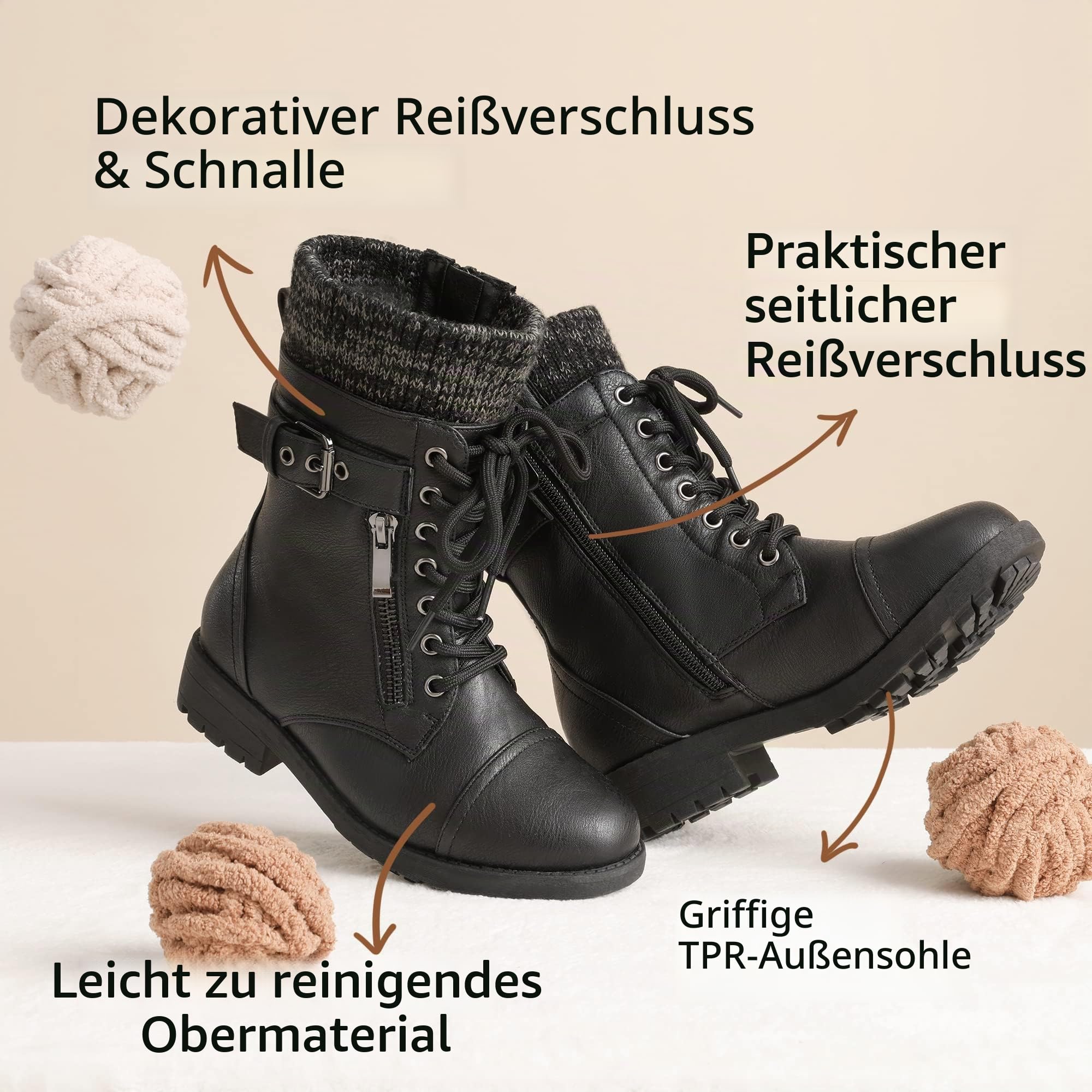 DREAM PAIRS Mädchen Jungen Stiefeletten