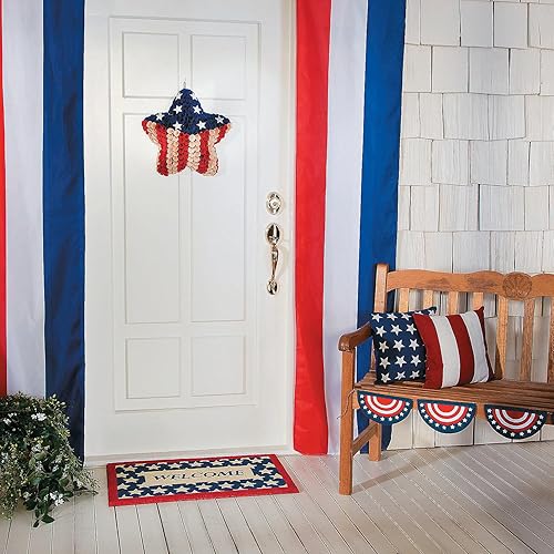 Miniatura 2 de Fun Express Juego de almohada decorativa de estrellas y rayas patrióticas de 14 x 14 pulgadas, 2 piezas, decoración americana y americana, ideal