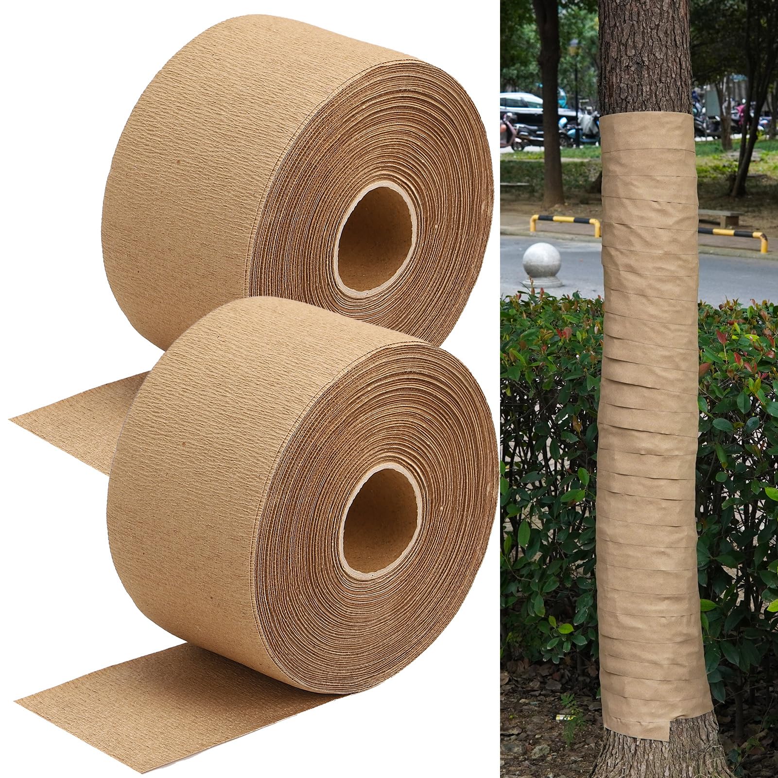 328Ft Tree Protector Paper Wraps Tree Wrap for Winter Resistant Tree Bark Repair Wrap Outdoor Use Tree Trunk Bandage Protect Against Frost Insects Keeping Warm and Moisturizing