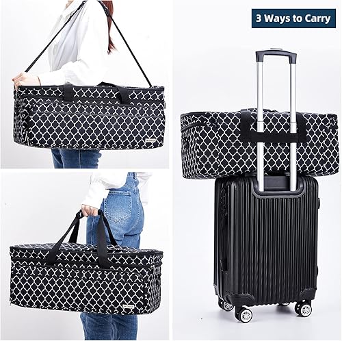 Miniatura 7 de NICOGENA Estuche de transporte de doble capa con bolsillo para tapete para Cricut Maker 4, Explore 4, múltiples compartimentos frontales grandes