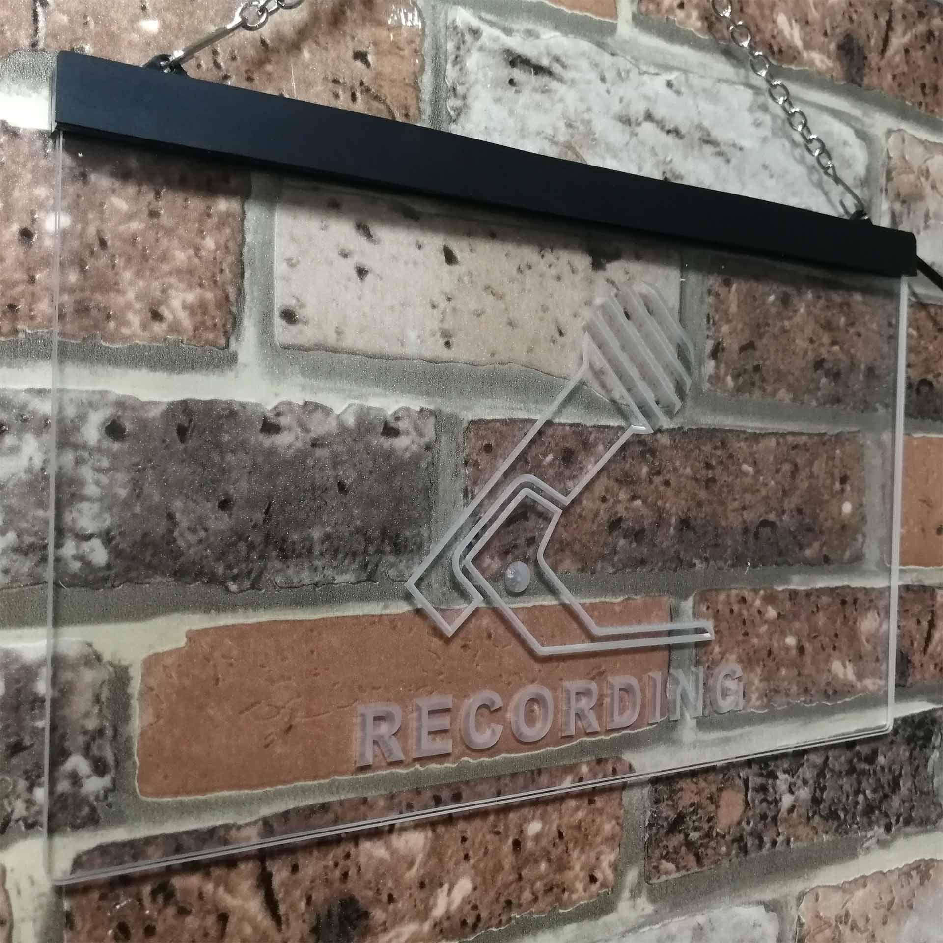 ADVPRO Recording Studio On Air Illuminated Dual Color LED Enseigne Lumineuse Neon Sign Vert et Rouge 400 x 300mm st6s43-i0799-gr