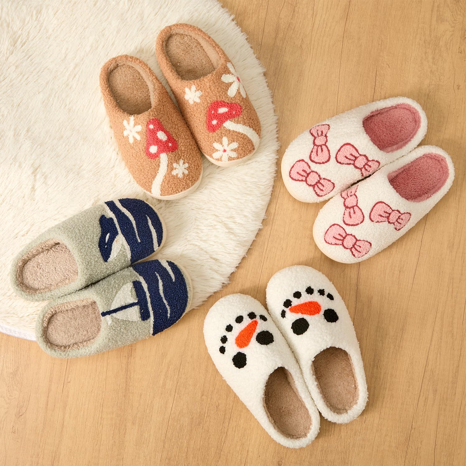 MISS SPARKLING Women’s Plush Indoor House Slippers with Memory Foam, Warm Cozy Winter Home Shoes, Non Slip Comfy Bedroom Footwear - Image 7