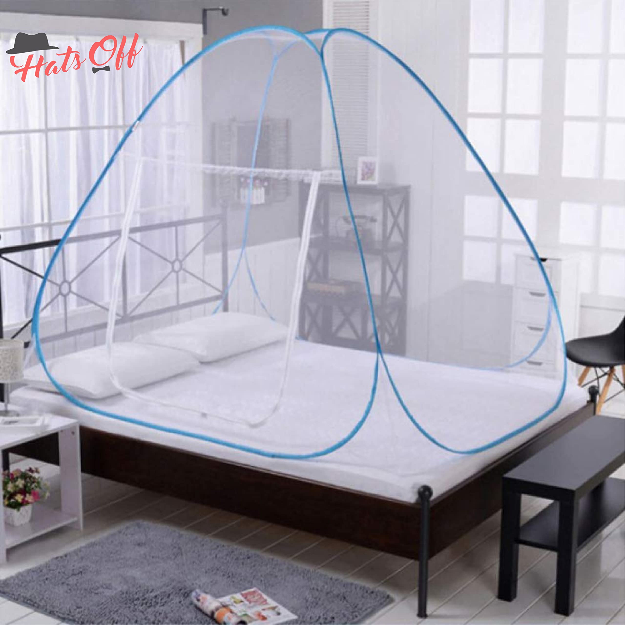 See full amazon price history chart for Hats Off Foldable & Portable Single Bed Mosquito net (6 to 6.5ft x 3.5 to 4 ft) - Easy to Clean- White with Blue Border Without Base Cloth Hats Off Foldable & Portable Single Bed Mosquito net (6 to 6.5ft x 3.5 to 4 ft) - Easy to Clean- White with Blue Border Without Base Cloth (B09RW5WZBJ) Amazon Price History, Amazon Price Tracker