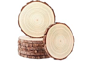 Pllieay Wood Slices 6 Inch (8-Pack)