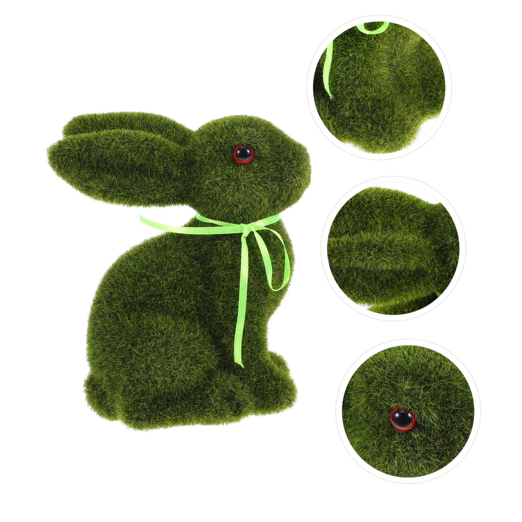 SOLUSTRE 4stücke Adorable Flocked Bunny Dekoration Für Ostern Realistische Plüschkaninchenfigur Für Wohnkultur Und Festliche Anlässe Und Sicher