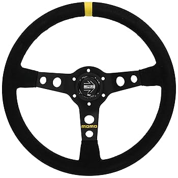 Amazon | MOMO(モモ) ステアリング MOD.07 35パイ BK/スエード M