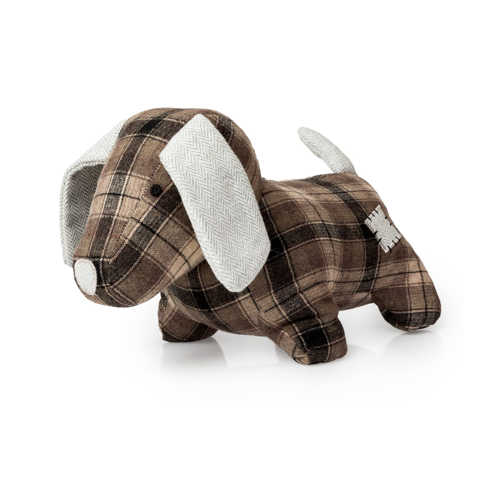Blue Canyon Ollie Dog Door Stop| Sand Stuffed Door Stopper| Heavy Door Stopper Animals| 1kg| Polyester Fabric Door Stopper for Bedroom, Drawing Room, Outdoor| Elegant Home Décor |(Brown)