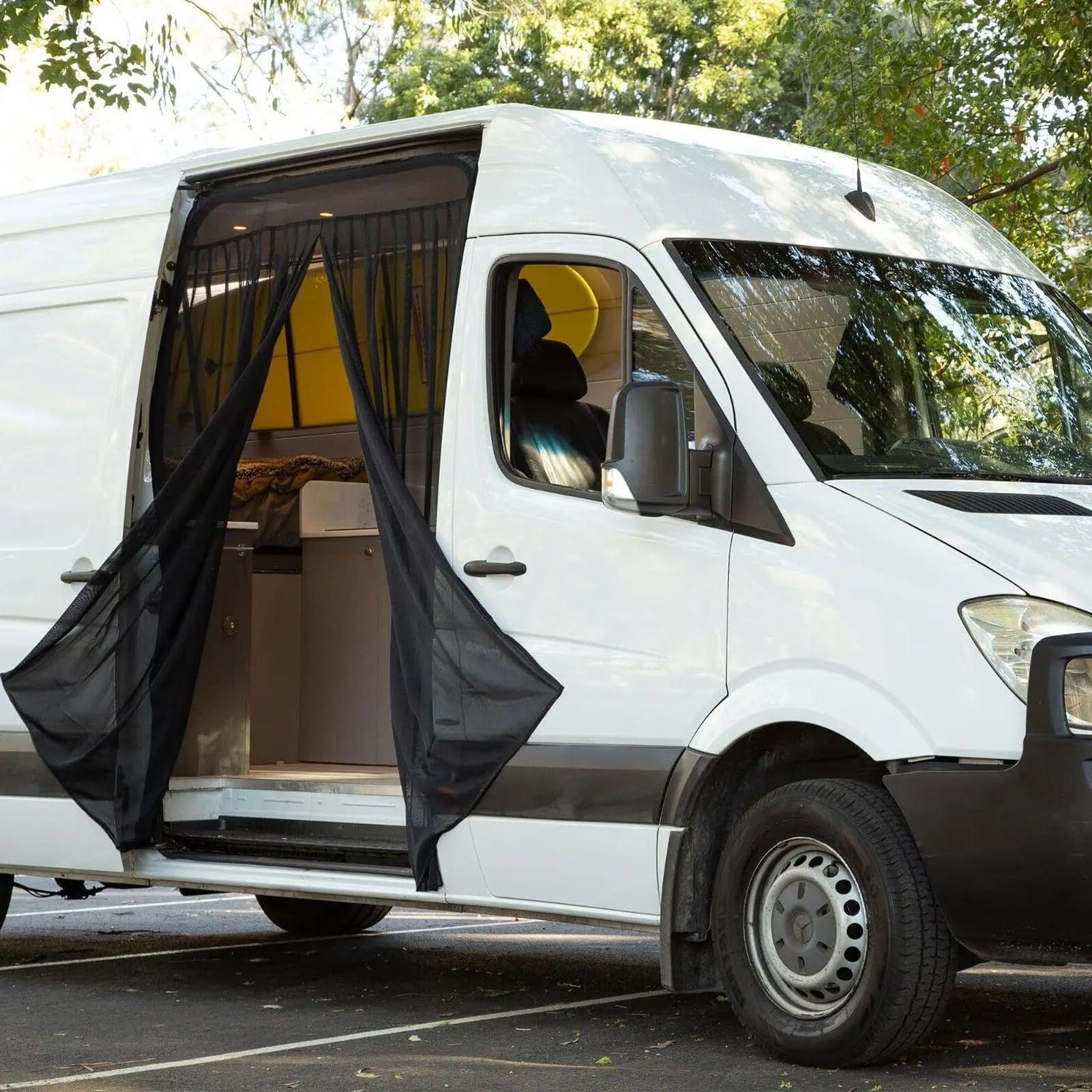 AVSMGP Insektenschutz Für Van-Türen Magnetisches Moskitonetz Für Schiebetüren Moskitonetz in Universalgröße Für Schiebetüren Für Vans, Wohnmobile, Campervans,71（h） x59(w)
