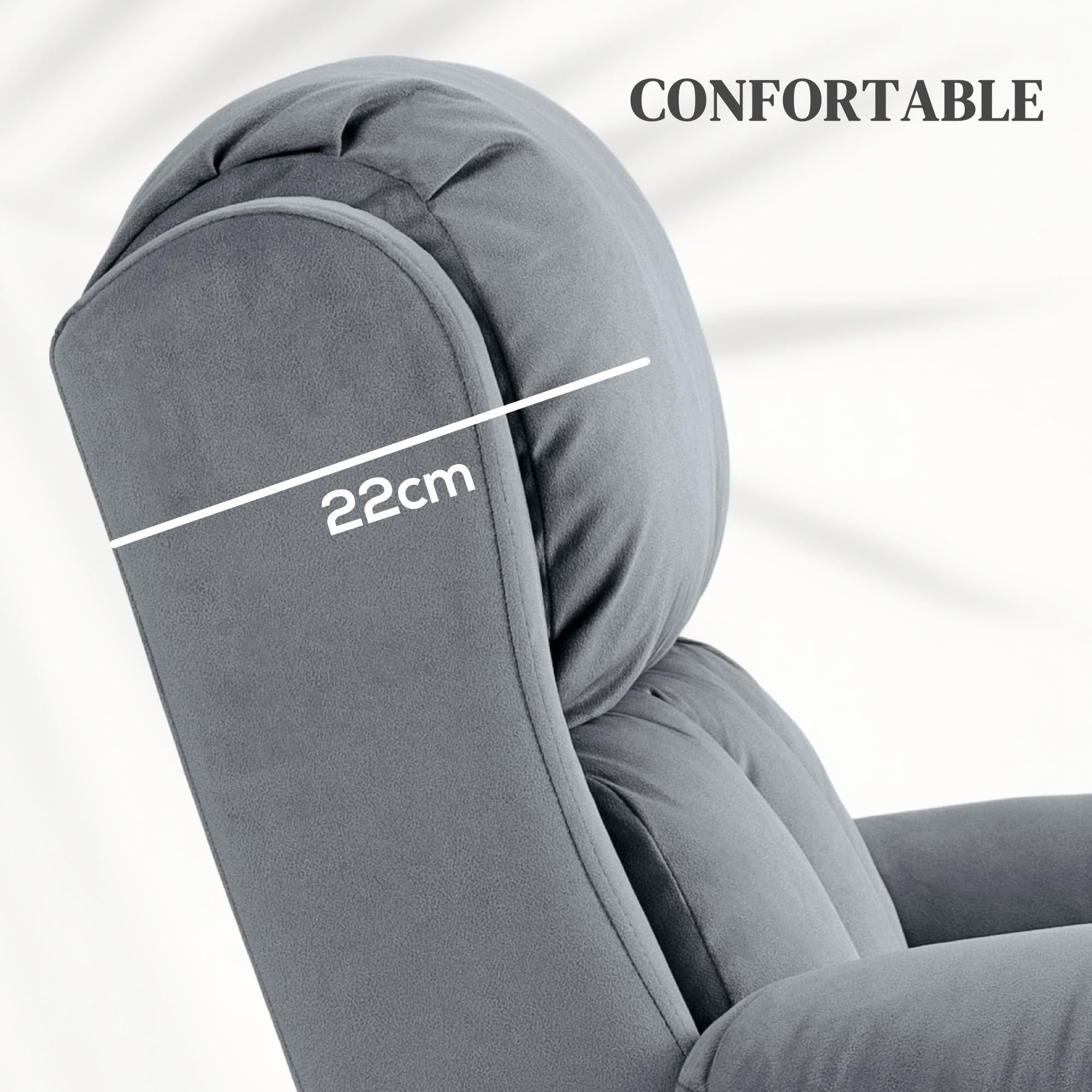 HOMCOM Fauteuil Relax électrique, Fauteuil électrique releveur, Massage et Chaleur, Inclinaison réglable, Assise Large, revêtement synthétique, Fauteuil Relaxant avec Repose-Pied, télécommandes, Gris
