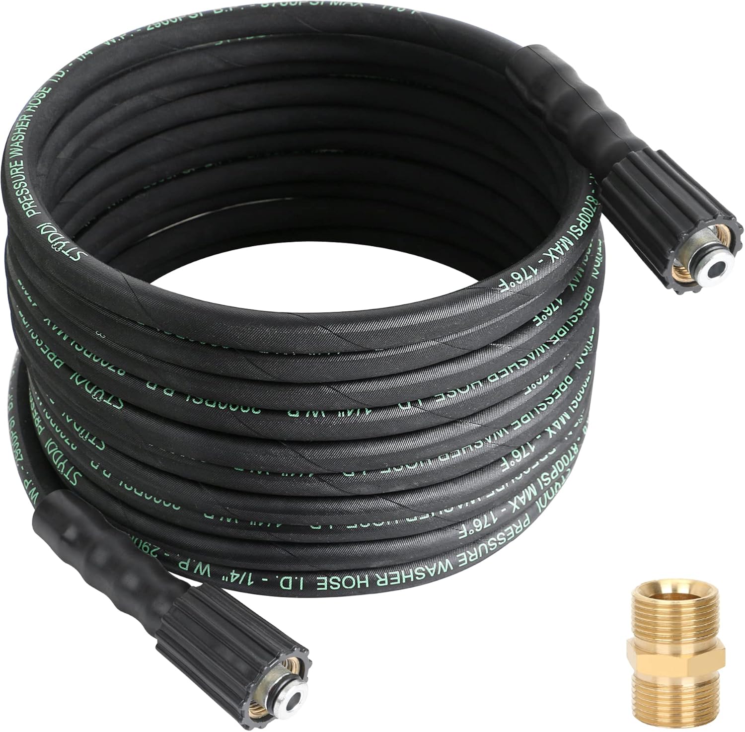 STYDDI 25FT Pressure Washer Extension Hose with Coupler for Sun Joe SPX Series, Kink Free, 2900