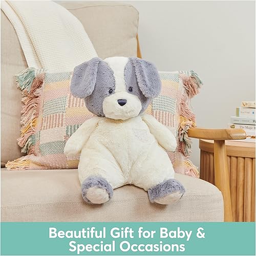 Miniatura 7 de GUND Baby Oh So Snuggly Puppy, perro de peluche grande para bebés y bebés, grisblanco, 12.5 pulgadas