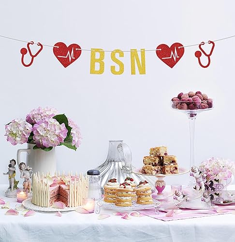 Miniatura 4 de Cartel de Congrats BSN, decoración de fiesta de graduación de enfermeras 2025, suministros de decoración de fiesta de graduación de clase 2025,