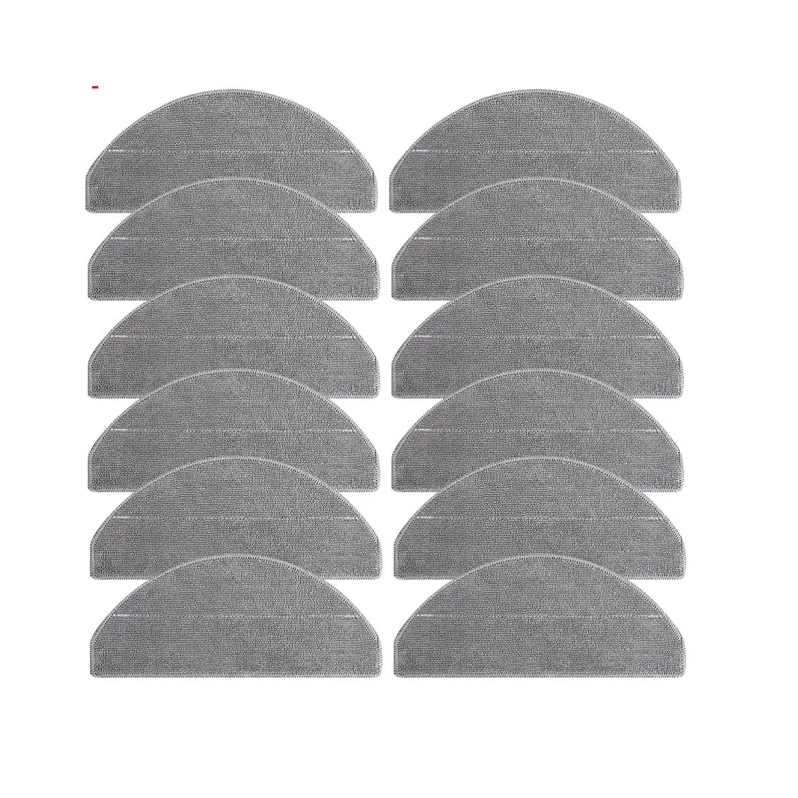 VIXWDRUTY Mop Cloths，Compatible For Xiaomi，3C Plus 3C S20 E10 B112 D106 E10C E12 C103 Robot Vacuum Cleaner Replacement Durable Rags Parts(12pcs)