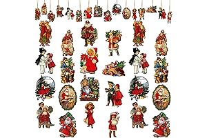 48 Victorian style christmas tree ornaments with retro decor