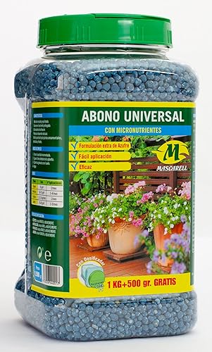 ABONO UNIVERSAL, Abono Universal Granulado, para Todo Tipo de Plantas, PROMO 1KG + 0,5 KG EXTRA