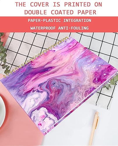 Miniatura 3 de iampanda Cuaderno de diario en espiral, encuadernación fuerte de doble alambre con papel de primera calidad para niñas y mujeres, 60 hojas de lujo