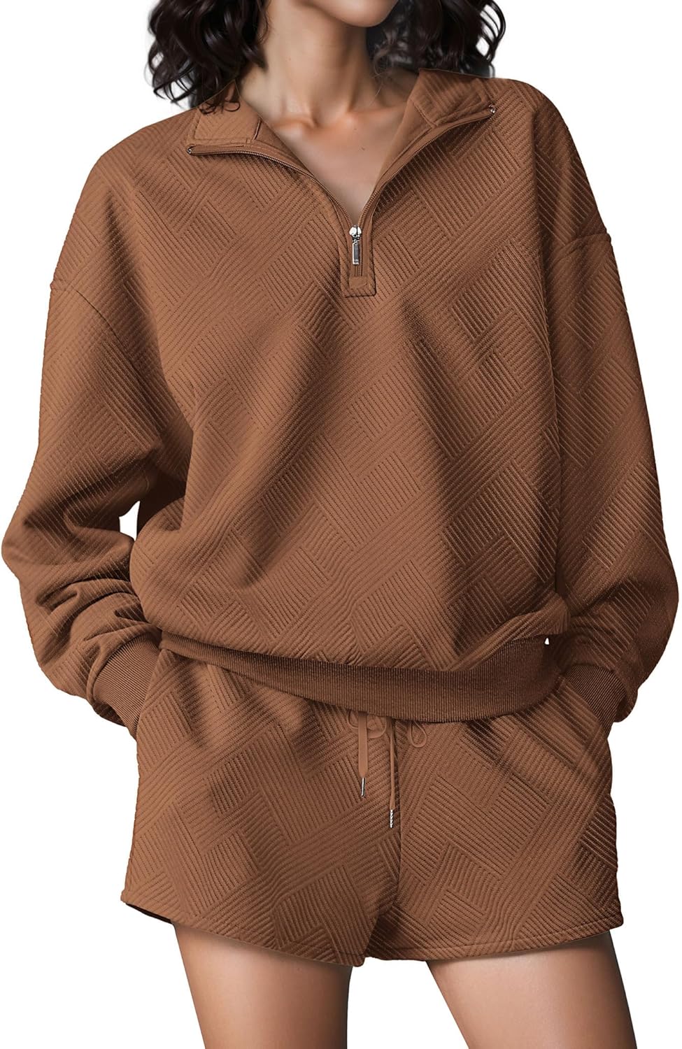 SHESHOW Fall Outfits for Women 2025 Fashion Quarter Zipper Sweatshirt Shorts Sweatsuits 2 Piece Set Tracksuit XS-XXL SHESHOW Fall Outfits for Women 2025 Fashion Quarter Zipper Sweatshirt Shorts Sweatsuits 2 Piece Set Tracksuit XS-XXL