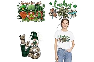 3 Sheets St. Patrick's Day Iron on Transfers Patches for T-Shirts