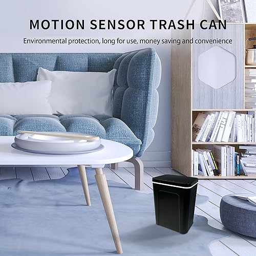 Miniatura 6 de Bote de basura para cocina con tapa, 3.5 galones, sin contacto, con sensor de movimiento, bote de basura automático para dormitorio, cocina, baño,
