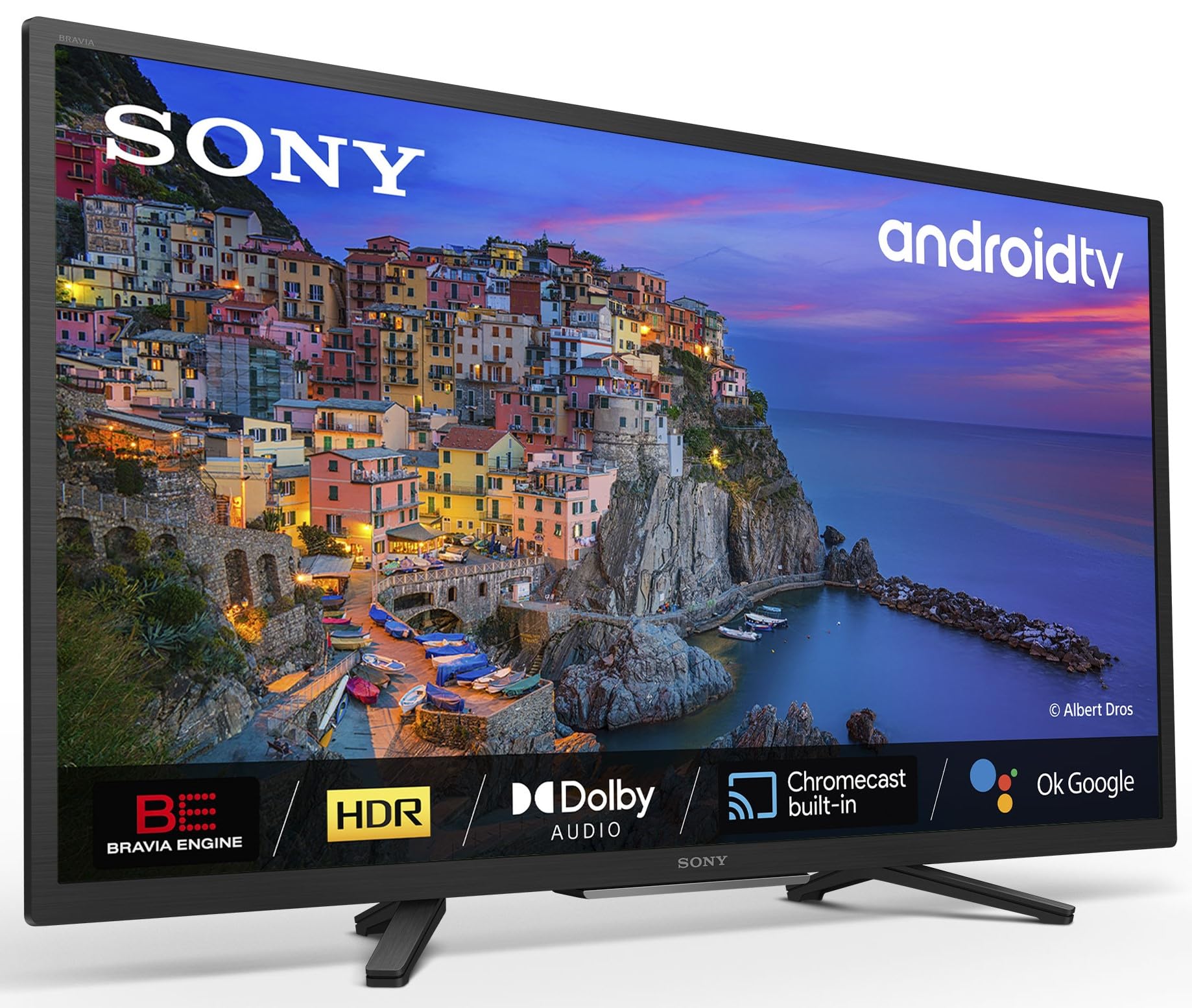Sony BRAVIA KD32W804 - Smart TV 32 Pulgadas HD Ready (Alto Rango Dinámico HDR, Android TV) Negro, Modelo 2022