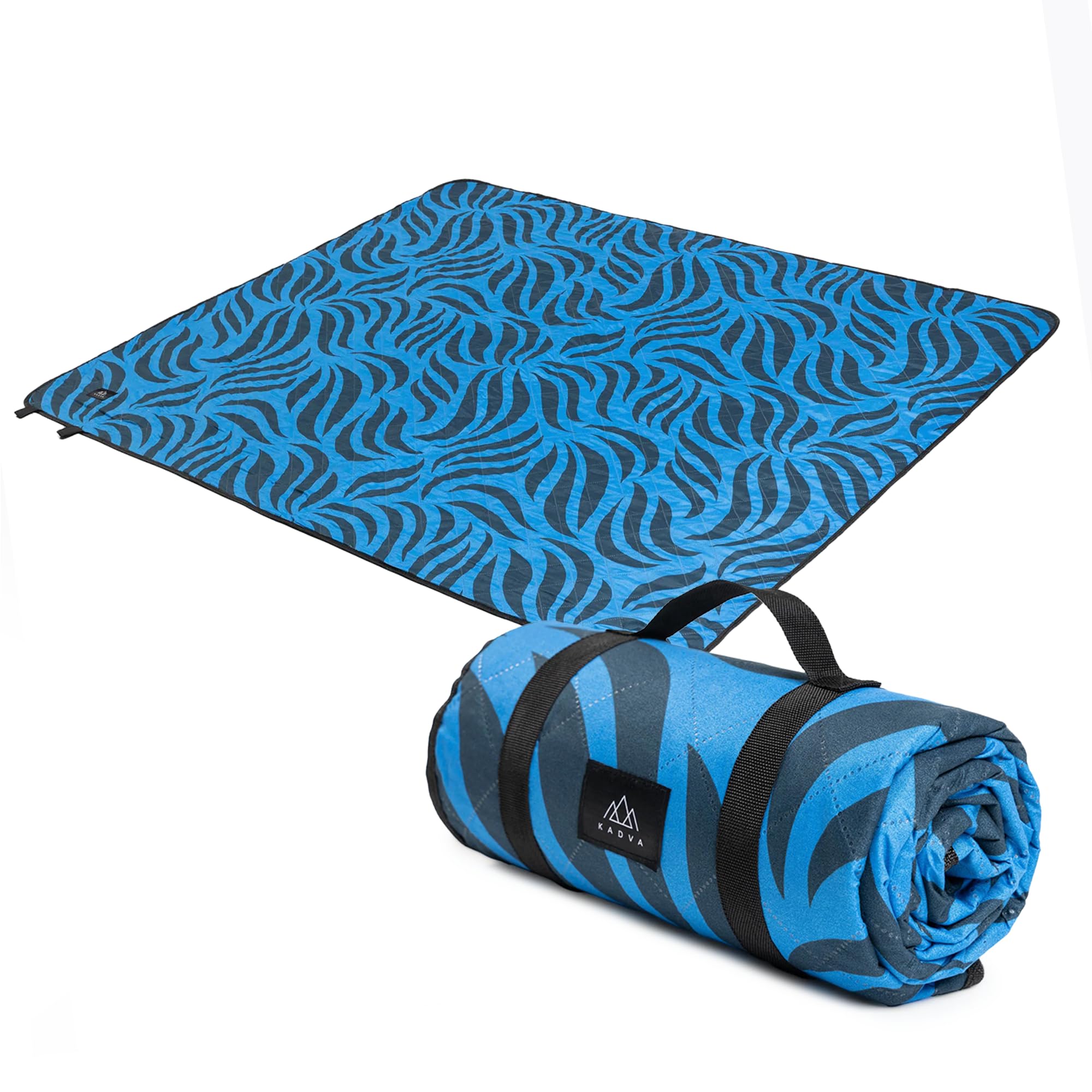 KADVA Coperta da Picnic Blu 140 x 170 cm 100% Poliestere Resistente e Confortevole