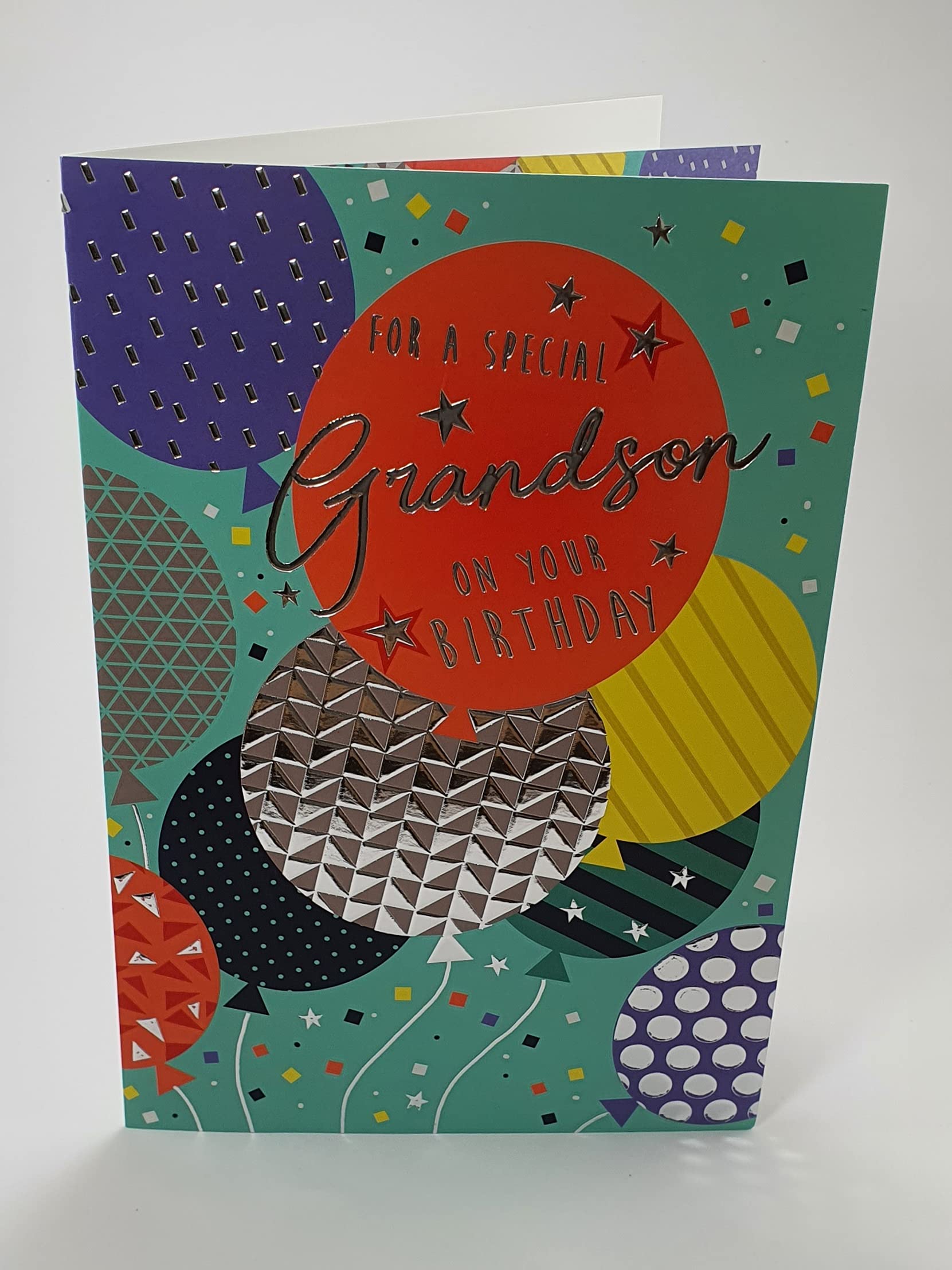 Grandson 11th Birthday Card & Badge - 11 Today Boy With Games Controller 9" X 6 - View #3