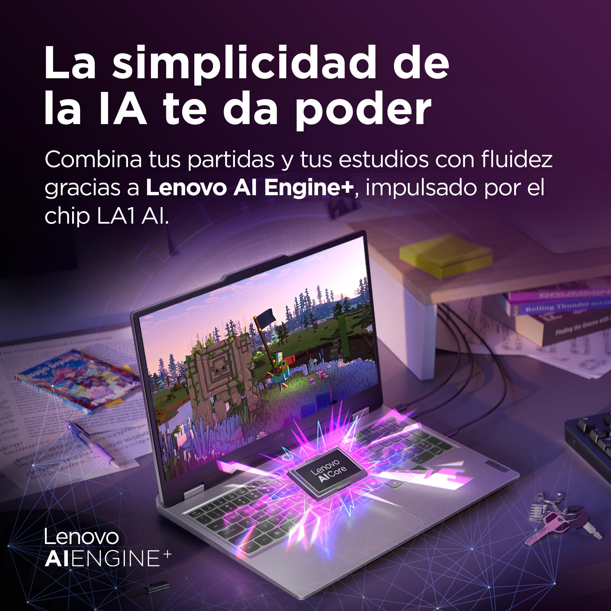 Lenovo LOQ Gen 9 - Ordenador Portátil Gaming IA 15.6" FHD, 144 Hz (AMD Ryzen 7 7435HS, NVIDIA GeForce RTX 4050, 24 GB RAM, 512 GB SSD, Wi-Fi 6, Sin Sistema Operativo) Teclado QWERTY Español - Gris