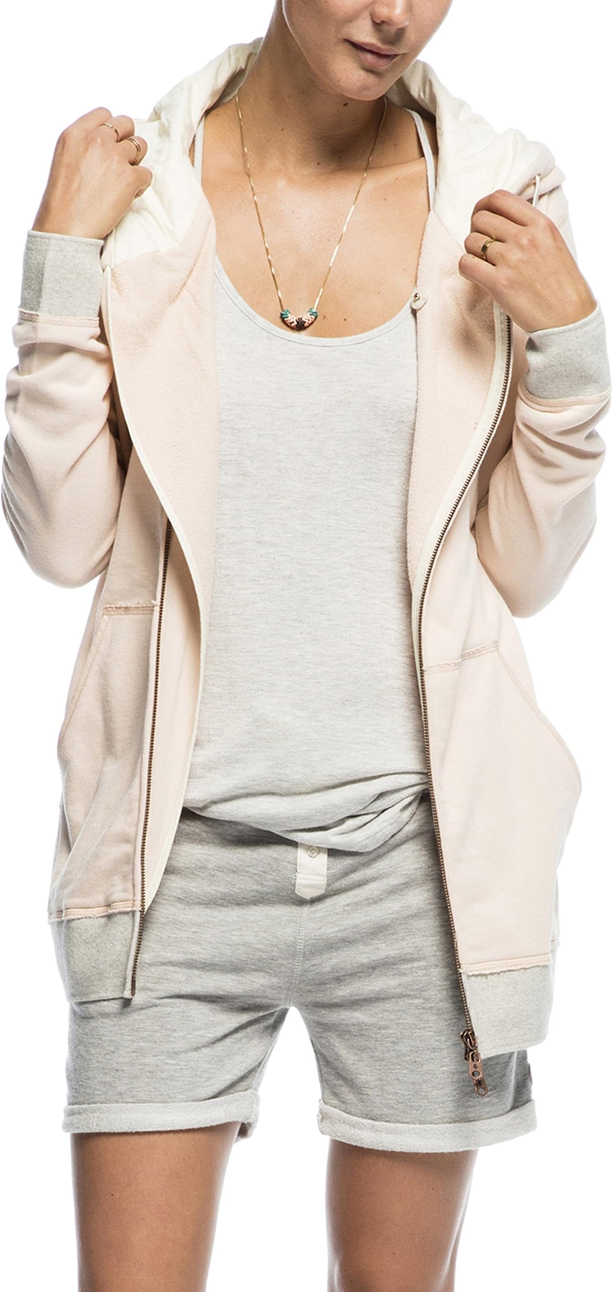 Scotch & Soda Maison Scotch Women's Home Alone Oversized Zip Twisted Hoodie