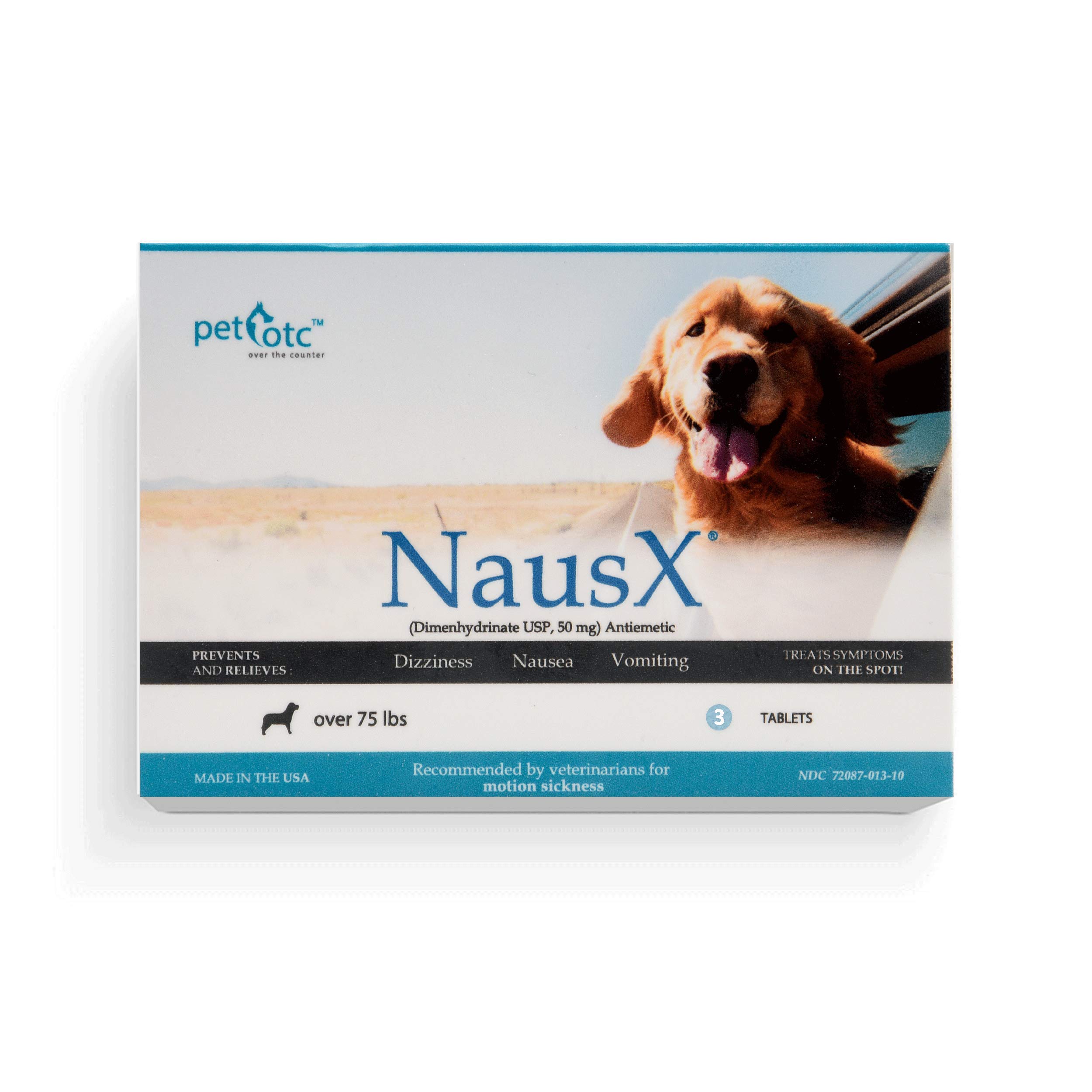 Nausx Anti Nausea/Motion Sickness Treatment and Preventative for Dogs