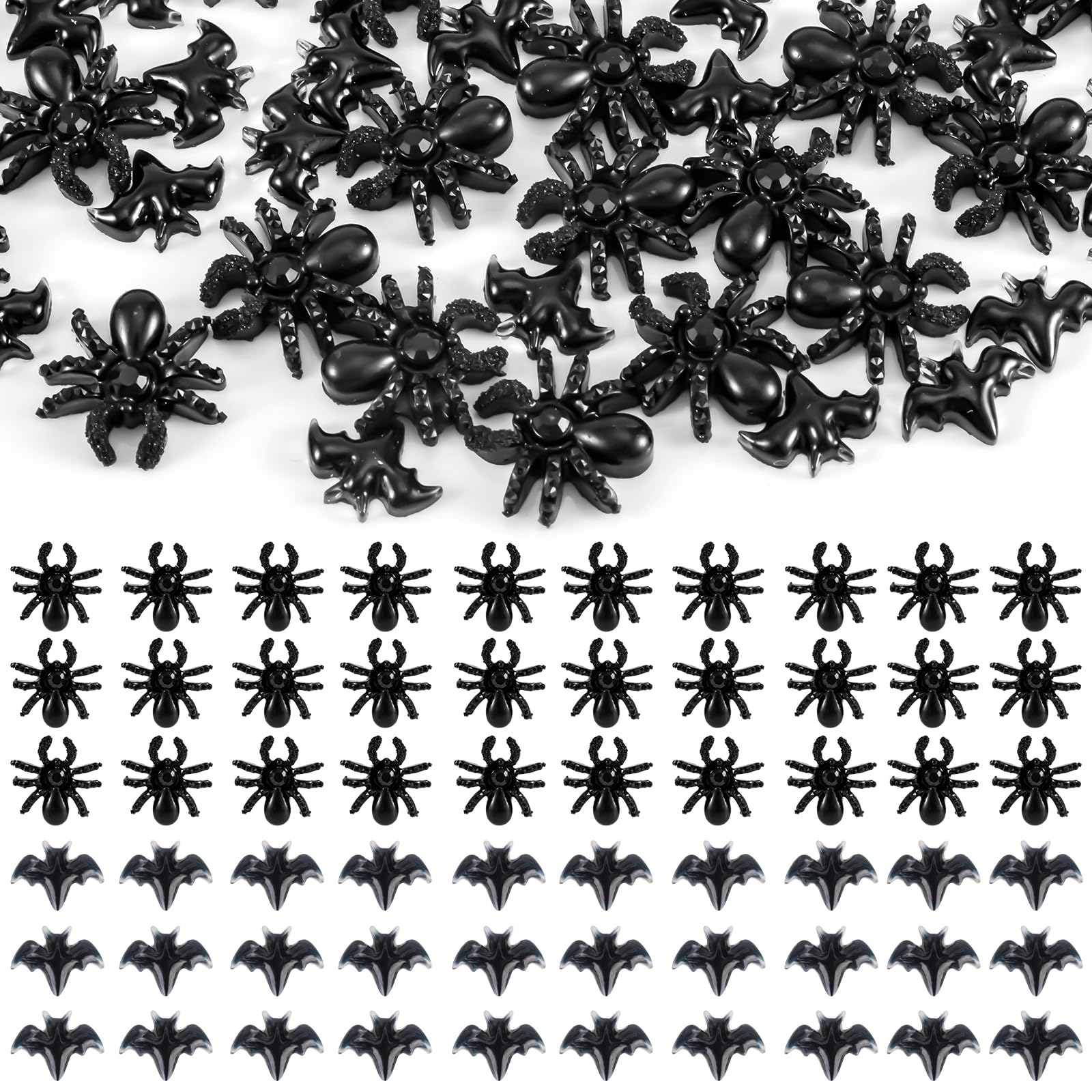 230 Pièces Déco Halloween Miniatures - Crânes, Araignées, Chauves-Souris & Serpents En Résine - Pour Maison Hantée & Farces