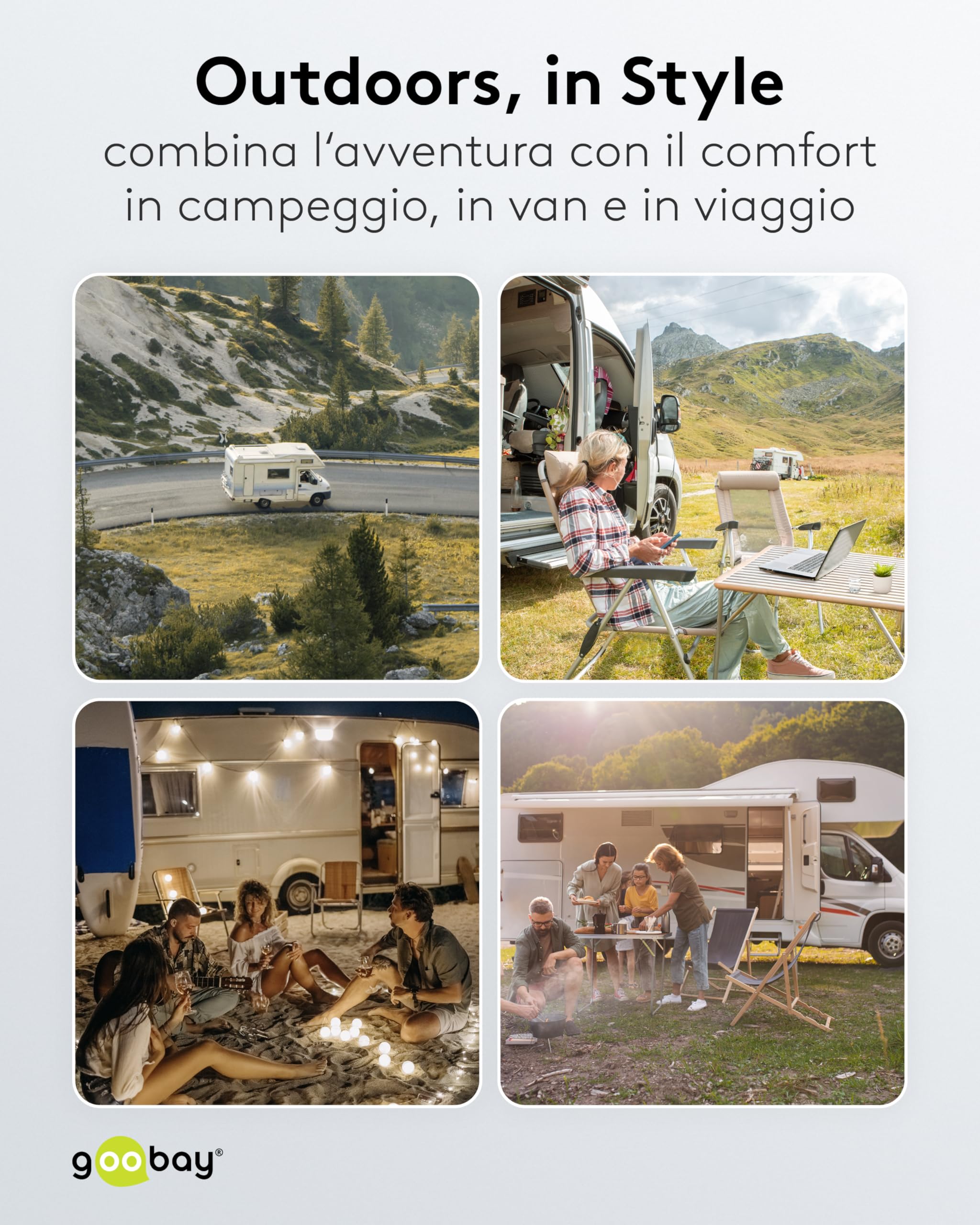 goobay Cavo adattatore CEE per caravan, 5 m, spina con contatto di protezione a presa CEE con coperchio di chiusura, IP44, cavo da campeggio, camper e caravan, 76219