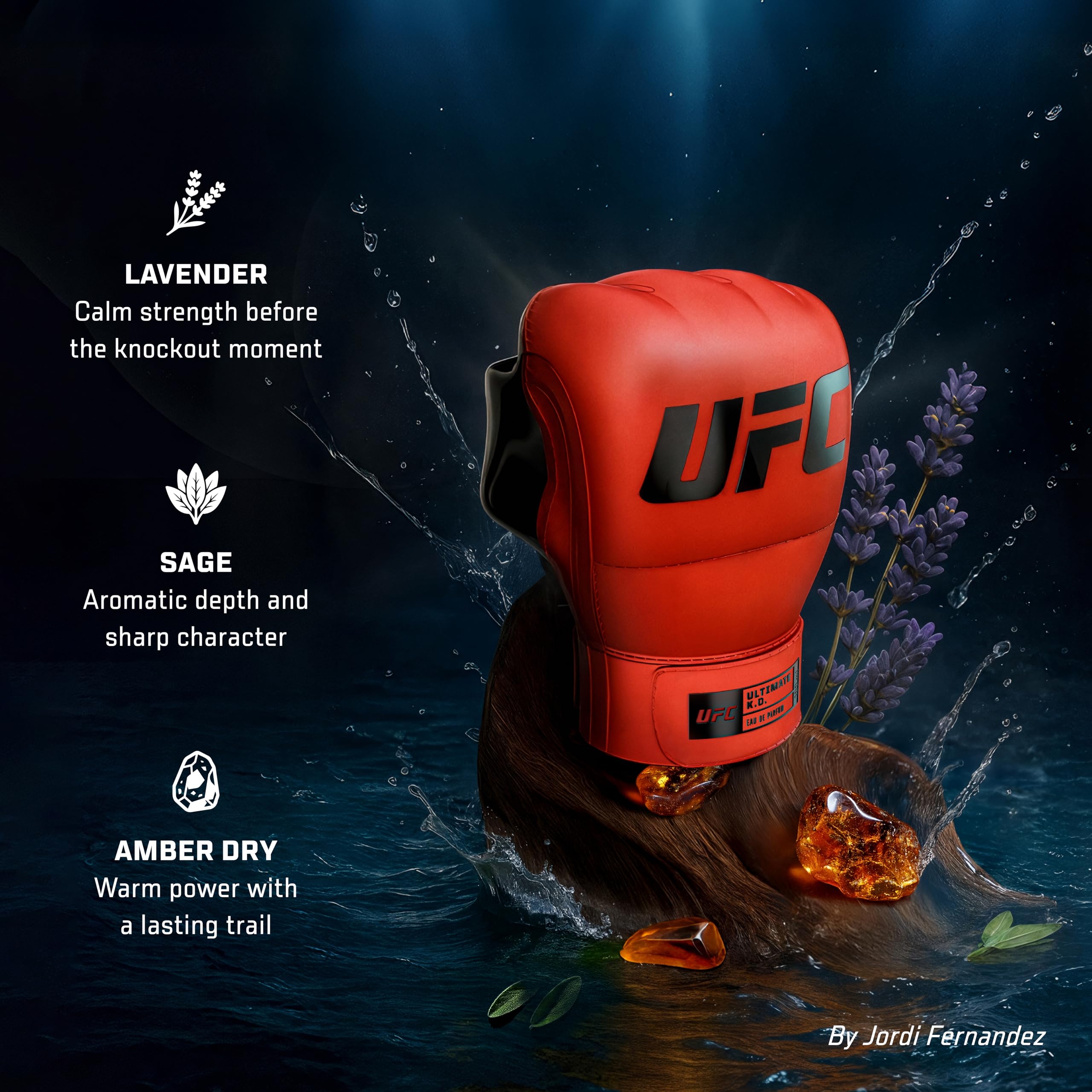 UFC Ultimate K.O. Perfumes Hombre 100ml | Eau de Parfum, Fragancia Ambarina, Aromática y Amaderada, Colonia Hombre