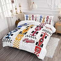 Vista 378 de Axolotl Kid Comforter Set Twin Size,Racing Car Bedding Set for Boys Girls Teen Kids Children Racing Gifts,Race Cars Quilt Bed Set with 1 Comforter 2