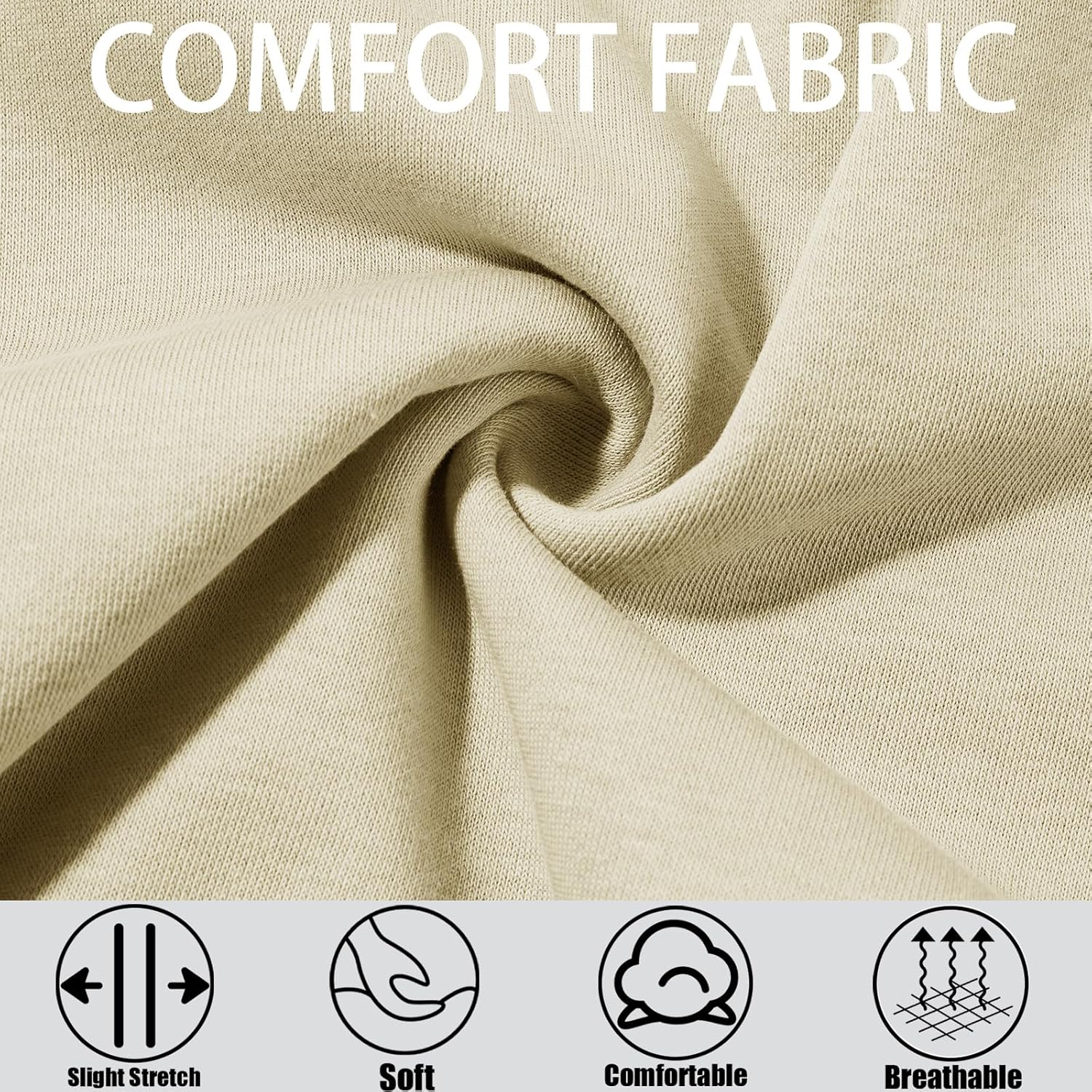 Men's Casual Shorts 7" Cotton Athletic Running Shorts Elastic Waist Drawstring Workout Sweat Shorts - Image 6