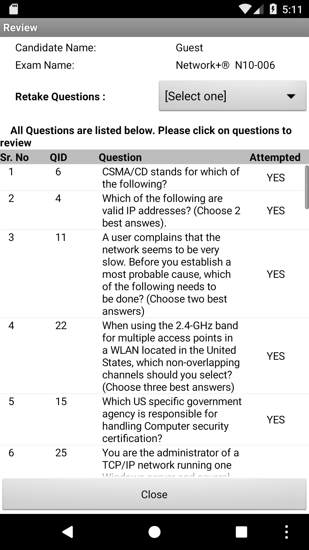 Network+ Practice for Android