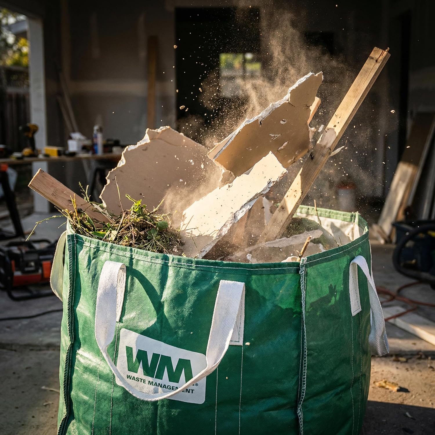 WM Bagster 606 gal Dumpster In A Bag Open 1 pk