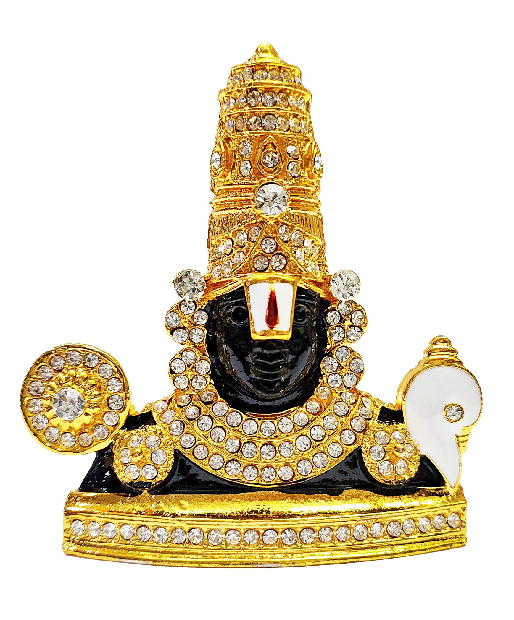 Buy Satvik Tirupati Balaji Face Car Dashboard Metal Idol/Murti/Statue