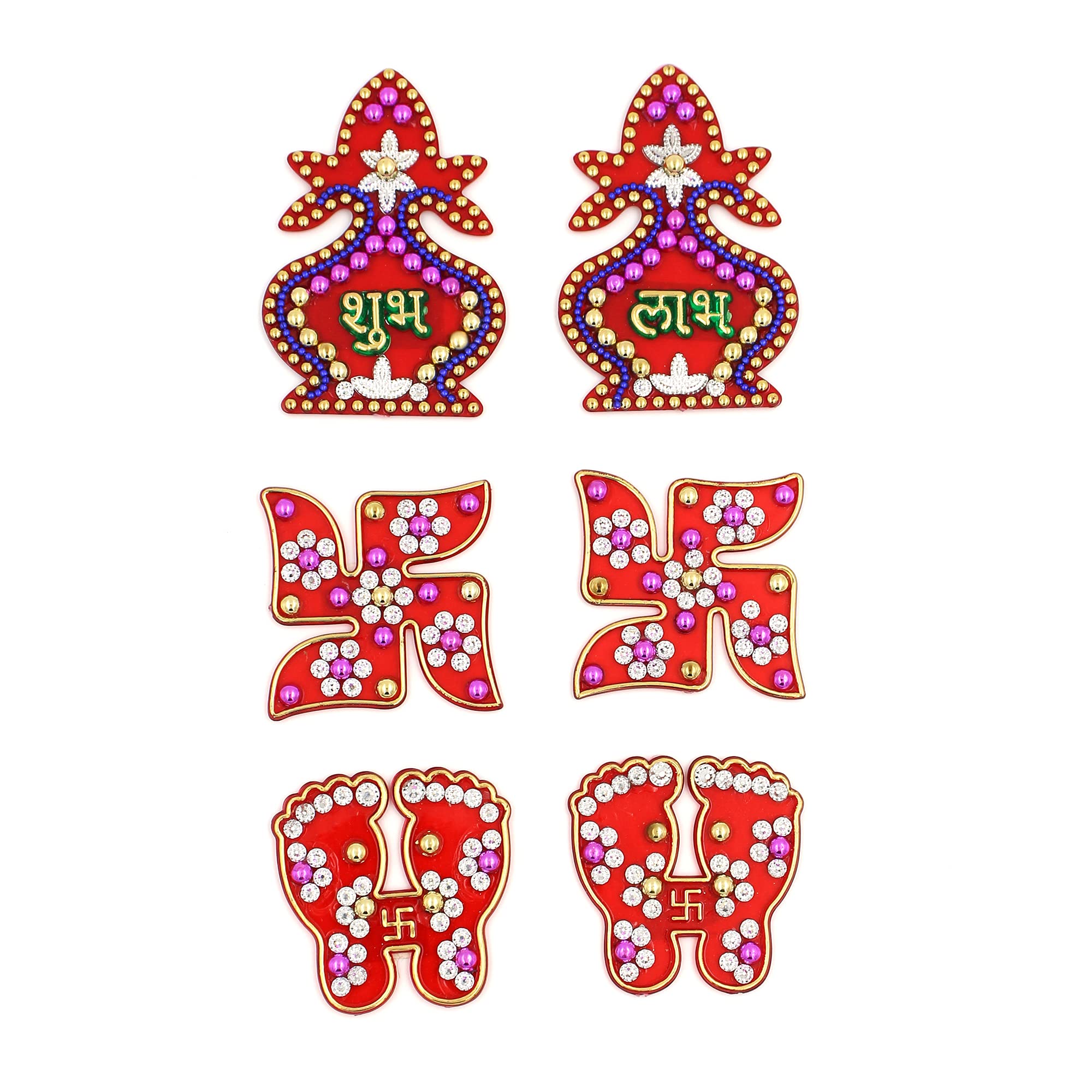 See full amazon price history chart for Macsen Acrylic Designer Shubh Labh Sticker, Swastika and Laxmi charan paduka for Door and Wall Decoration, Diwali Decor Set - 6 Piece (Set of 3) (Pink) Macsen Acrylic Designer Shubh Labh Sticker, Swastika and Laxmi charan paduka for Door and Wall Decoration, Diwali Decor Set - 6 Piece (Set of 3) (Pink) (B09F3P29PG) Amazon Price History, Amazon Price Tracker