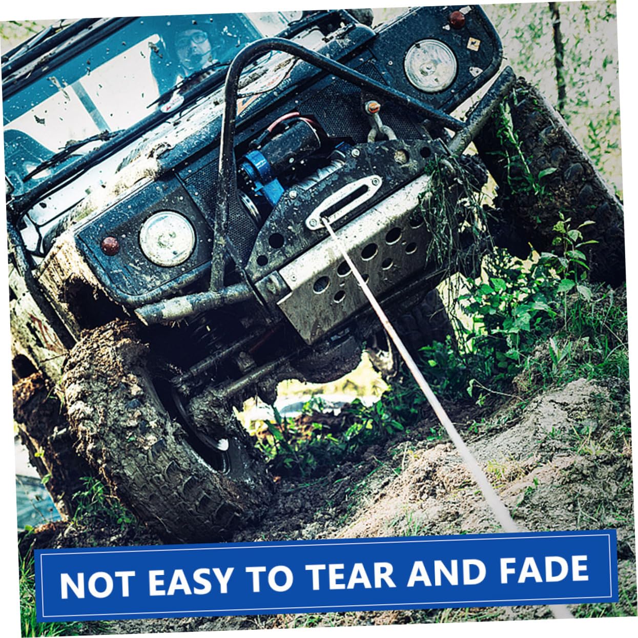 ARTIBETTER Winch Cover Bag Set of 2 Motor Cover Elastic Band Durable Oxford Fabric Protection