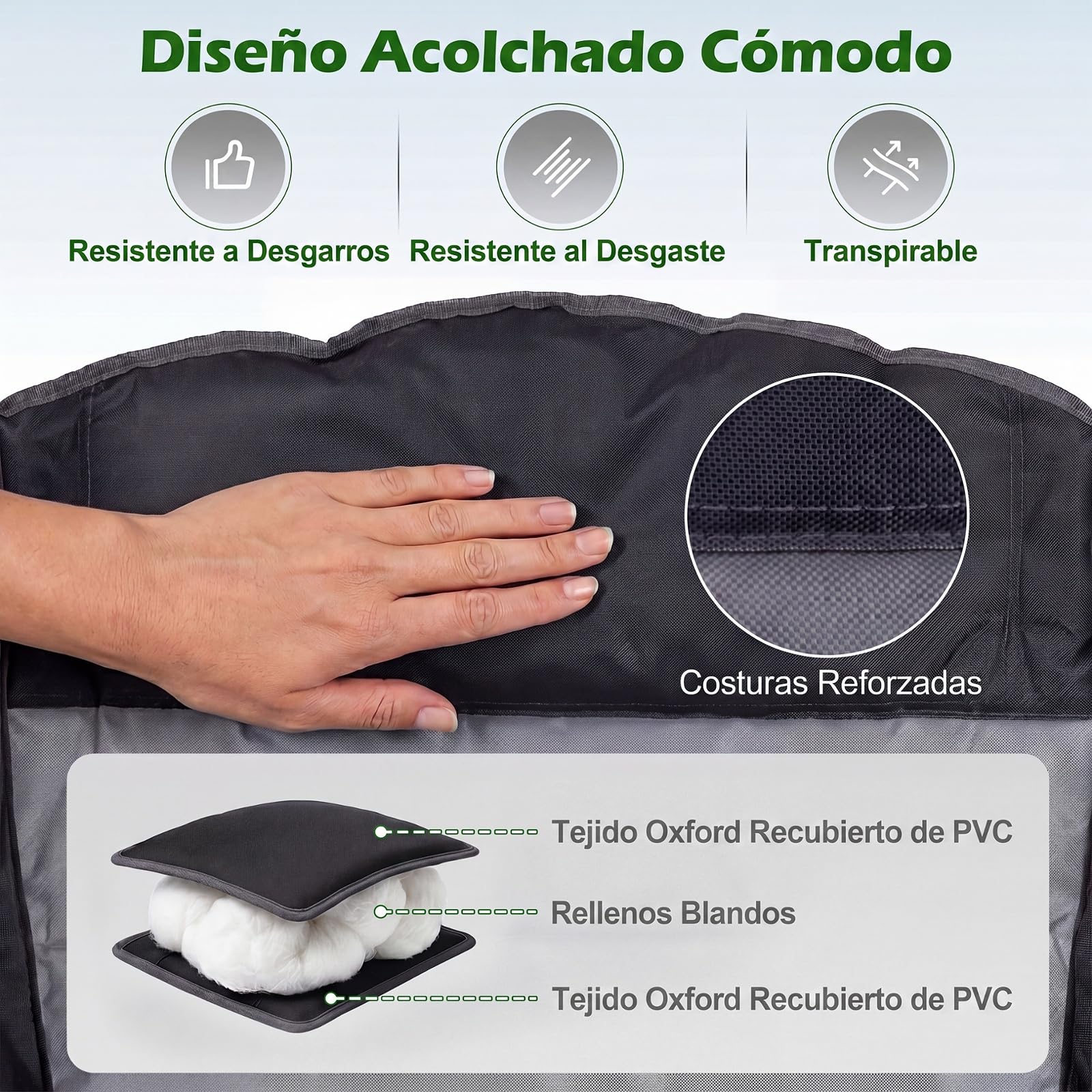 COSTWAY Silla de Camping Extragrande y Acholchada, Silla Plegable Portátil con Bolsillos Laterales, Portavasos, Bolsa de Transporte, Playa Pesca, Carga 225 kg,72 x 104 x 93 cm (Gris)