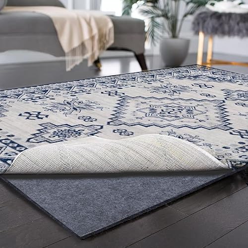 Almohadilla de alfombra 100% impermeable, tapete de área extra grande de 6 x 9 pies, antideslizante, para todos los pisos y acabados, almohadilla de